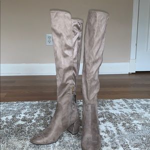 Liz Claiborne tan knee high boots — never worn